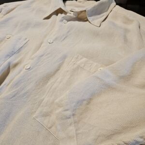 Burma Bibas Off White Silk Shirt X-Large
